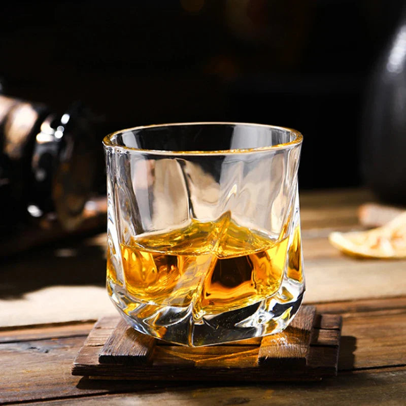 Dlight Decor Spiral Square Glass Cup Set 170ml (1pc/2pc)