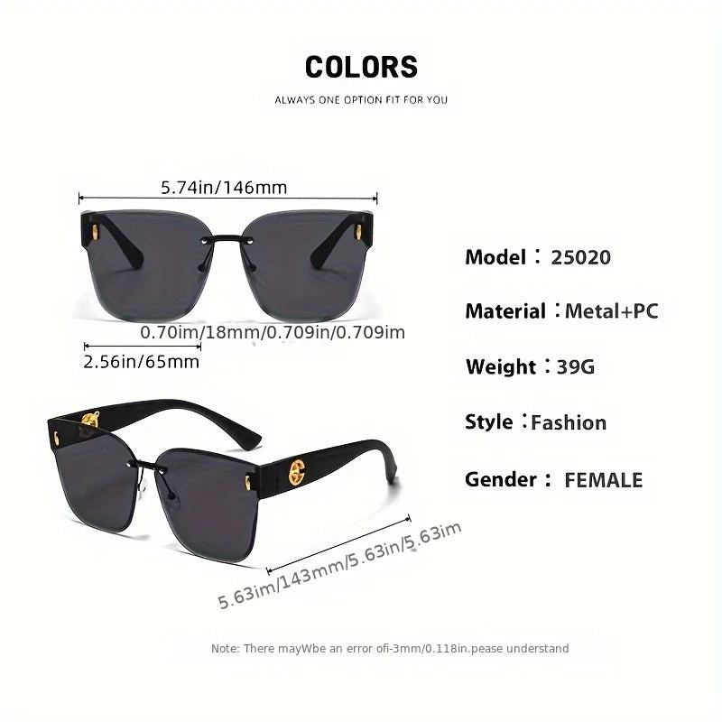 Luxury Womens Sunglasses Large Frame UV Resistant Gradient Lens Trendy High End Face Contouring Accessories