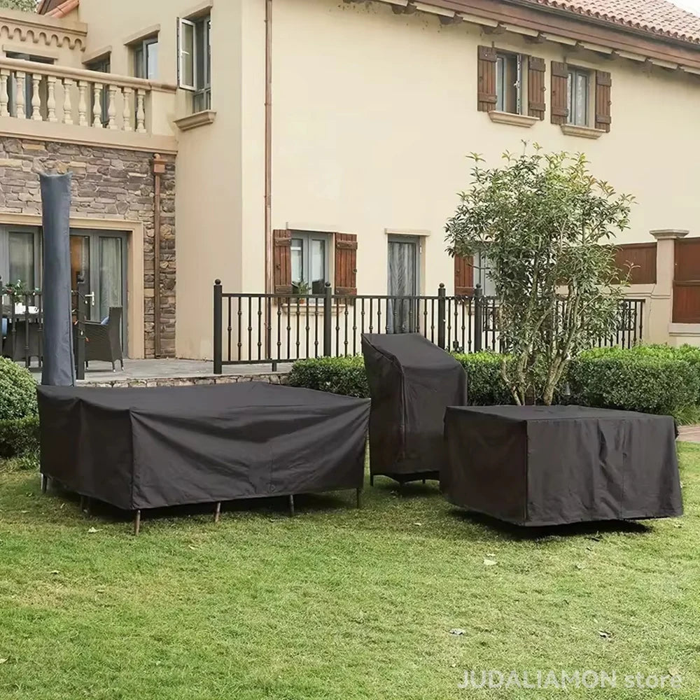 Garden Furniture Cover Waterproof And Windproof Uv 210D Oxford Cloth Protective Cover For Garden Table