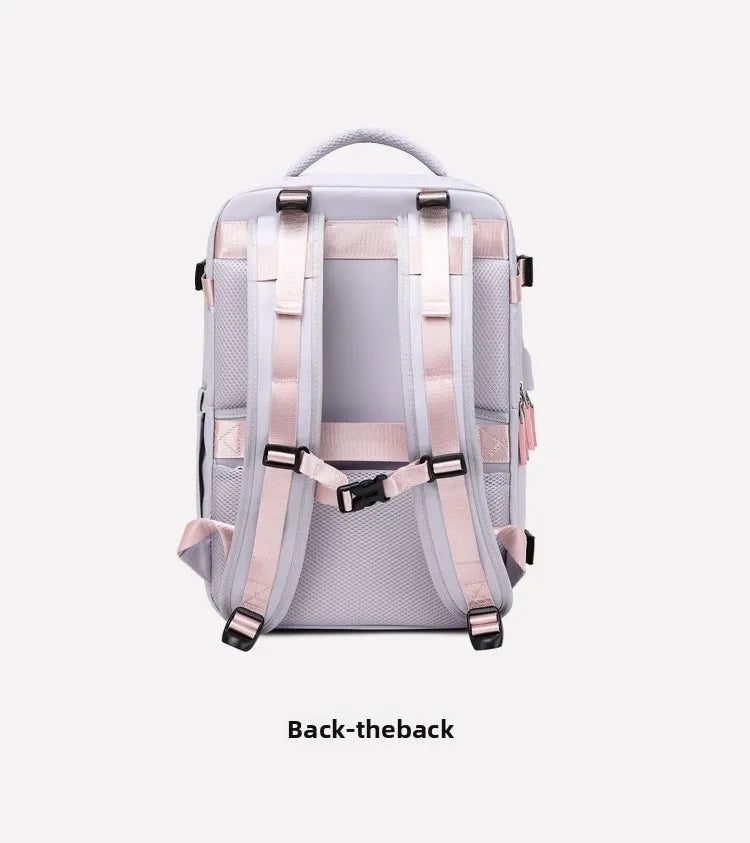 Travel Double-shoulder Backpack. Large Capacity and Multifunctional. Suitable for Ladies and Male Students. Travel Bag