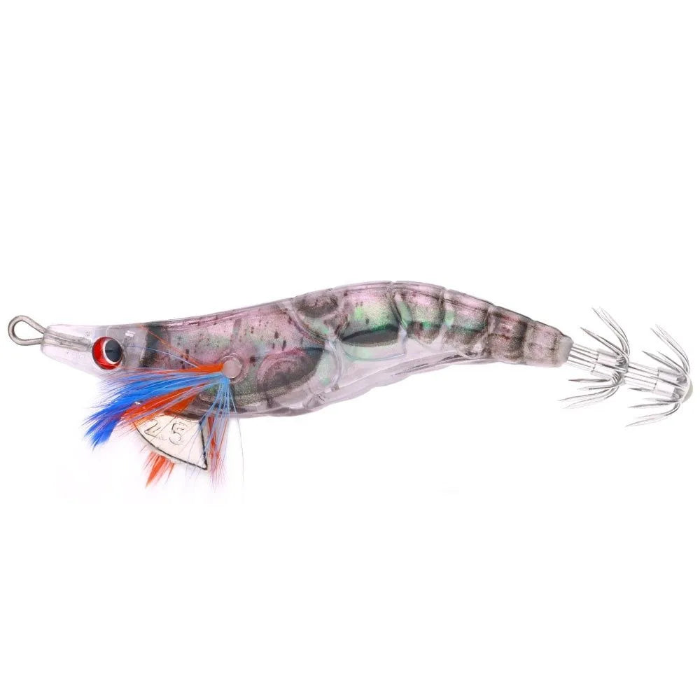 10cm 12g Fishing Lure 2.5# hook Artificial Noctilucent Squid Cuttlefish Jigs Noctilucent Wood Artificial Squid Hook Jigs