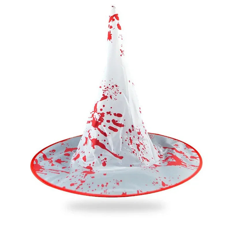 Horrible Halloween Witch Hat Unisex Hats for Adults Kids Party Supply Cosplay Costume Prop Decorations Wizard Caps