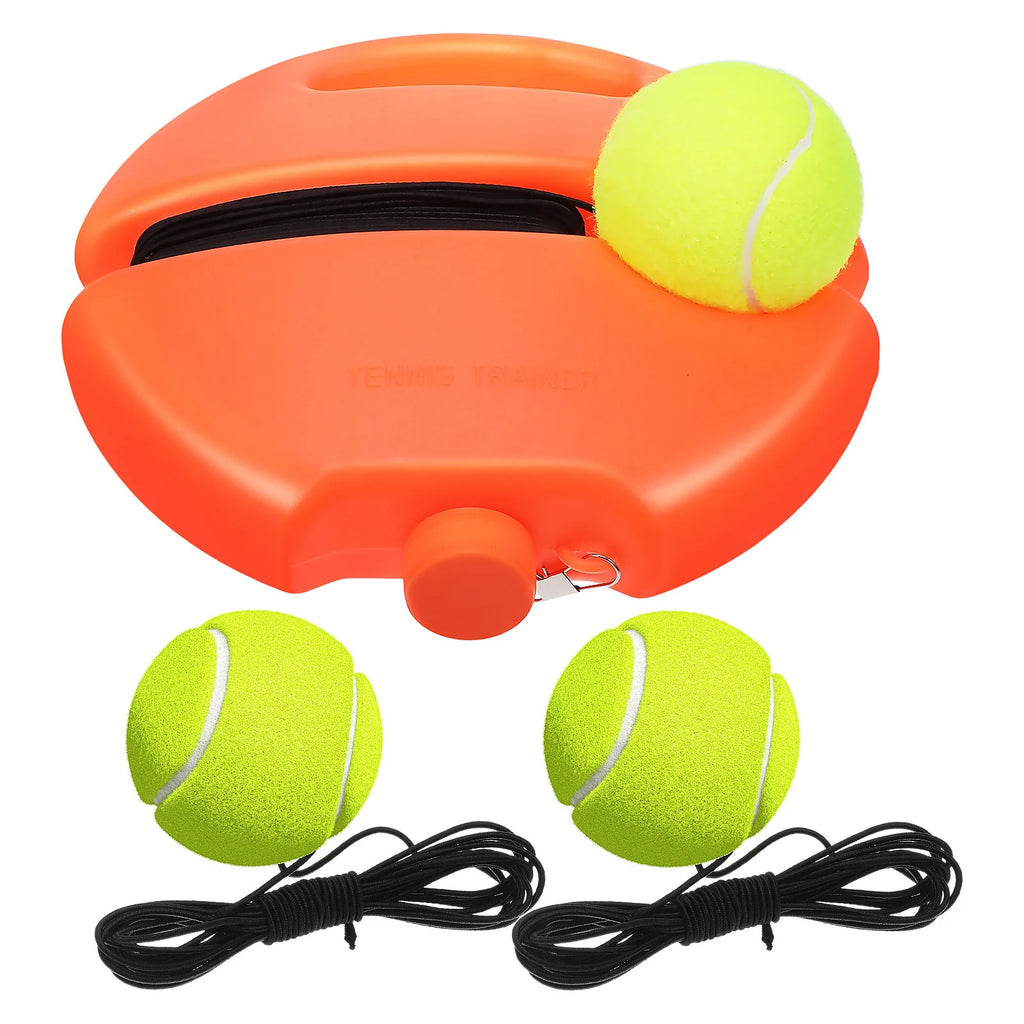 1Set Tennis Solo Practice Set Rebound Training Equipment for Beginners Self Training Outdoor Indoor Use Strong Base