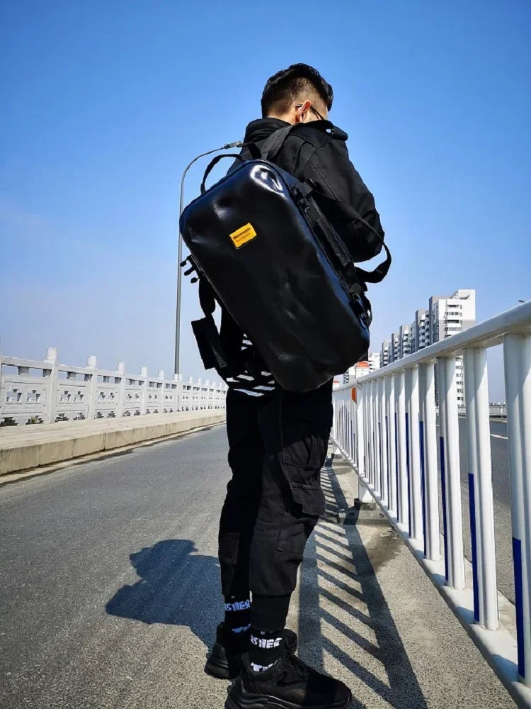 Backpack Men's Crash Bag High-End Design Trend Ins Short-Distance Travel Sports Training Fitness Travel Backpack