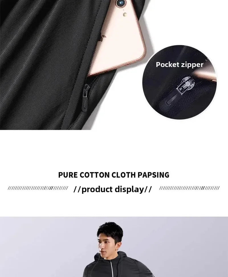 Sports Suits Men's Fitness Clothes Night Running Autumn Tight-fitting Quick-drying Clothes Cycling Training Clothes Equipment