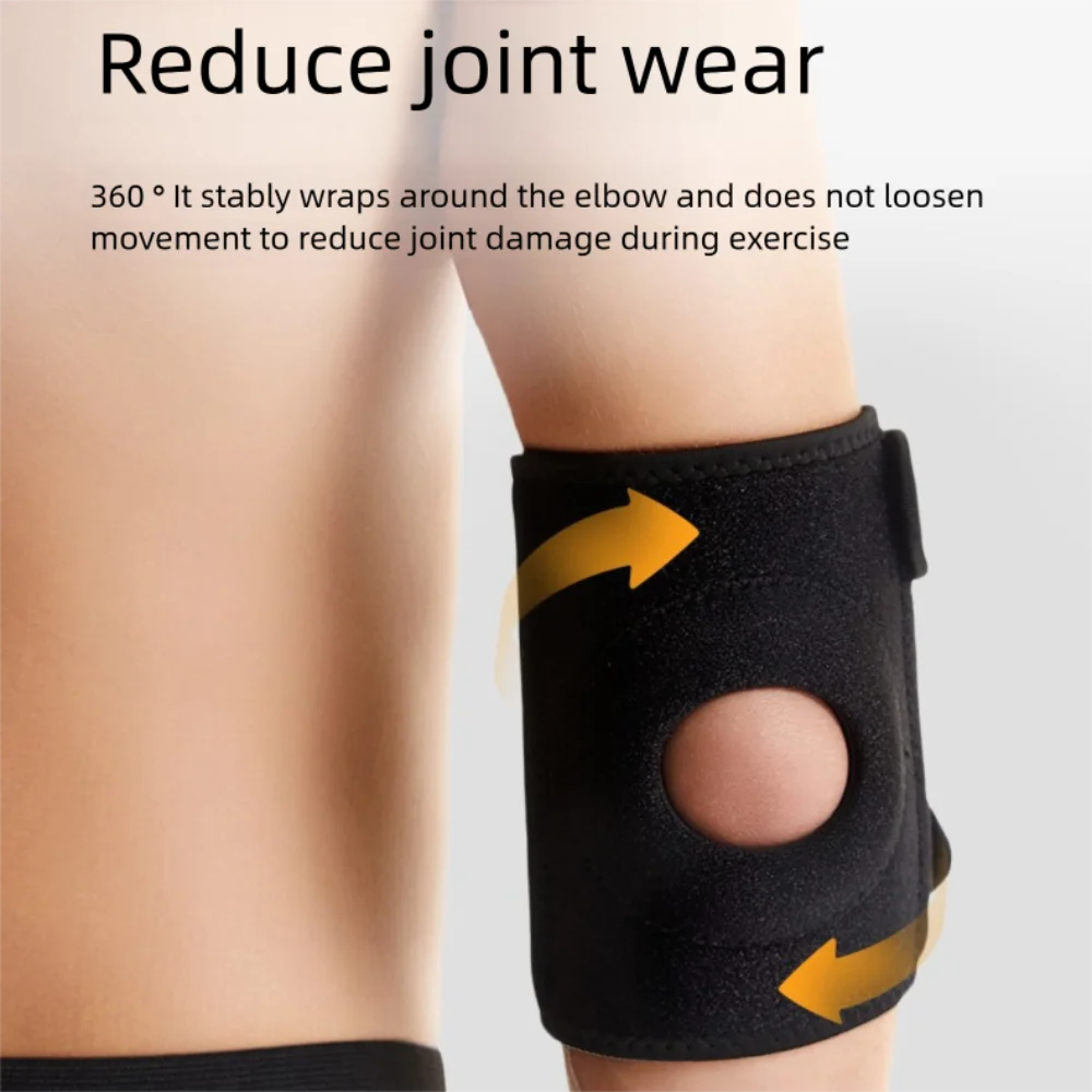 Sports Safety Nylon EVA Elbow Support Black Breathable Arm Sleeve Pad Adjustable Elbow Protection Gym Sports