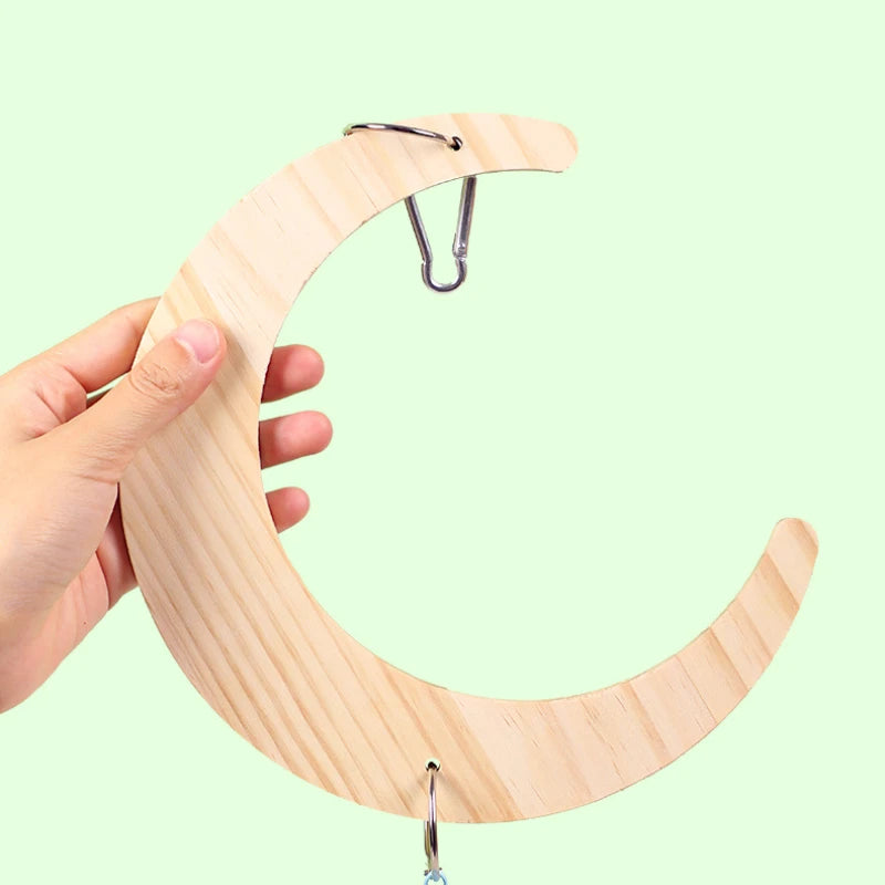 Bird Mirror Wooden Interactive Play Toy With Perch For Small Parrot Budgies Parakeet Cockatiel Conure Lovebird Cage Accessories