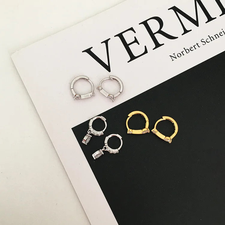 925 Sterling Silver Earrings Exquisite Petite Simple Unique Style Elegant Fashionable Light Luxurious Ear Accessories for Women