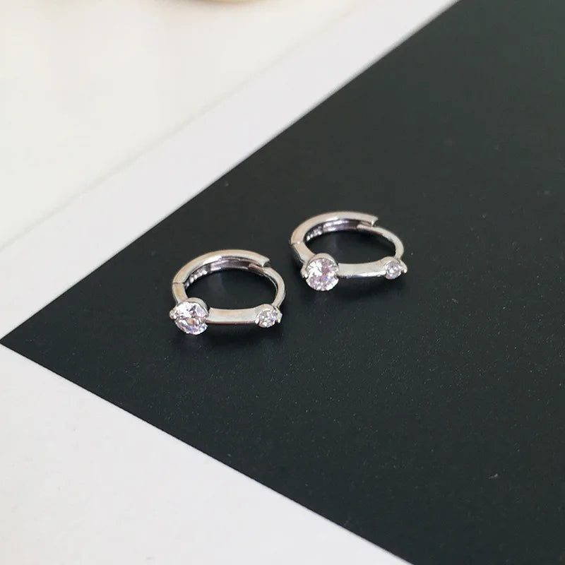 925 Sterling Silver Earrings Exquisite Petite Simple Unique Style Elegant Fashionable Light Luxurious Ear Accessories for Women