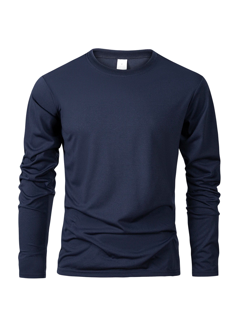Spring Autumn Men‘s T-shirts Long Sleeve Casual Tops Solid Color High Quality Black T-Shirt Classic Men Clothing