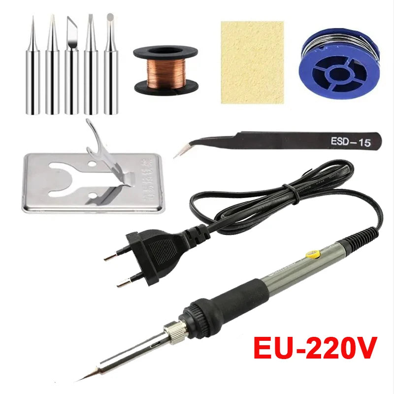 60W Adjustable Temperature Electric Soldering Iron EU 220V / ☆US Plug is110V☆ Welding Iron DIY for Repairing