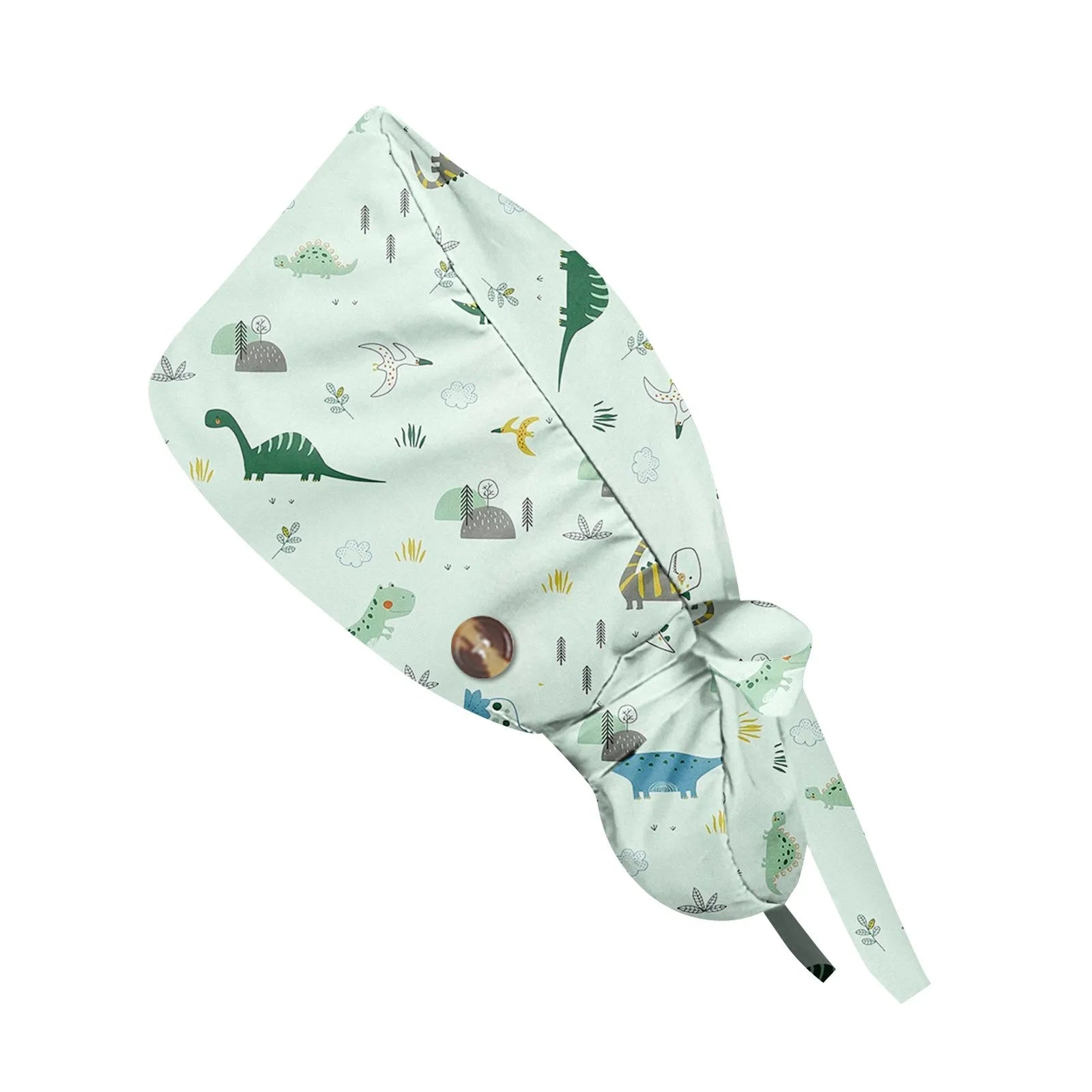 Long Hair Work Hat Fashion Cartoon Print Adjustable Work Cap Beauty Salon Nursing Cap Female Surgical Hat Scrub Caps Acces