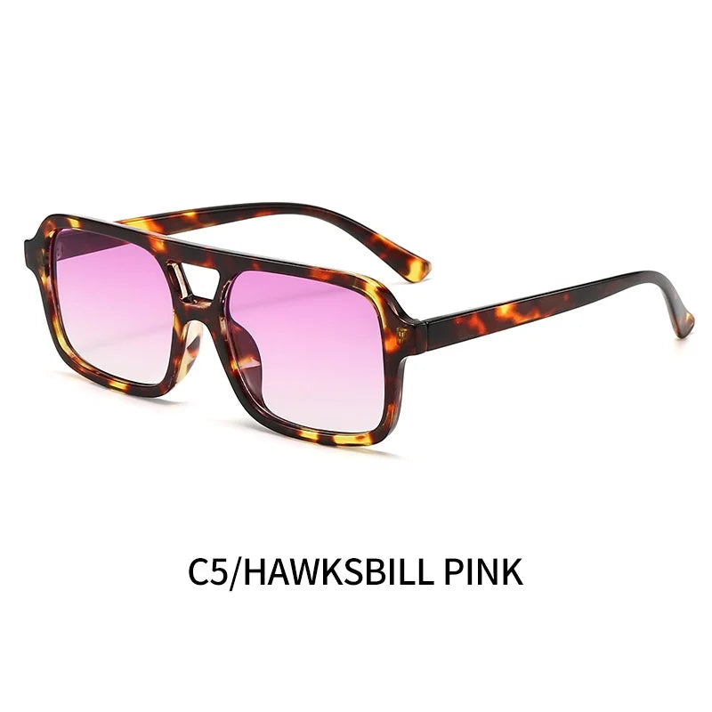 Men Driving Sunglasses Trendy Square Sunglasses Large Frame Yellow Lens Night Vision Glasses Women Retro Sun Glasses Anti Uv400