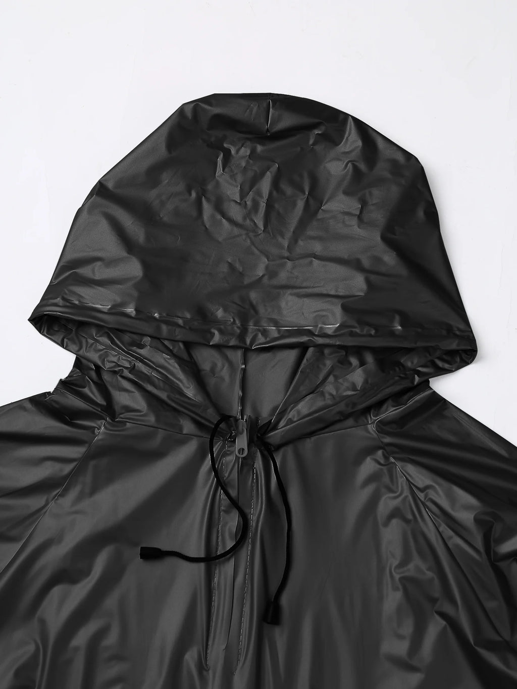 Mens Sports Outfits Sauna Sweat Sets Long Sleeve Hooded Jacket Outerwear and Long Pants PVC Sweating Suit for Gym Workout Yoga