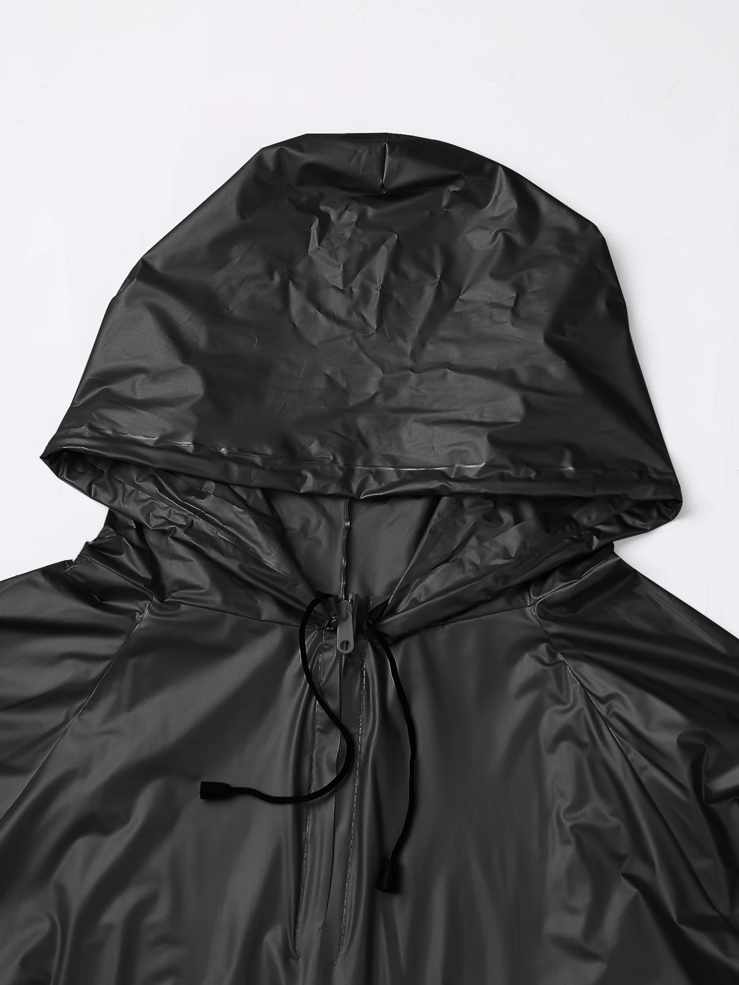 Mens Sports Outfits Sauna Sweat Sets Long Sleeve Hooded Jacket Outerwear and Long Pants PVC Sweating Suit for Gym Workout Yoga