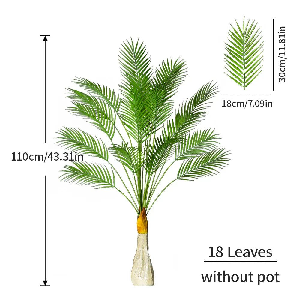 Dlight Decor 120cm Tall Palm Tree Branch with Coconut Leaves for Home and Office Decor