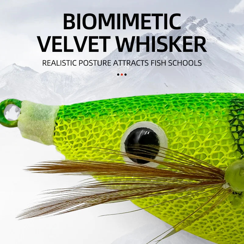 Luminous Wrapping Horizontal Shrimp 10cm Wood Shrimp Squid Hook Round Belly Shrimp Bait Lure Fake Bait