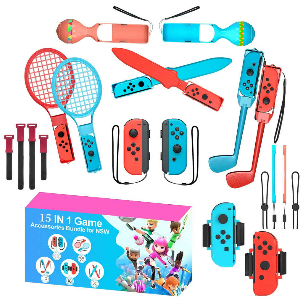 15 in 1 Switch Sports Accessories Bundle - Suitable for Switch 2  Sports Game Series accessory kit, compatible with Switch/OLED