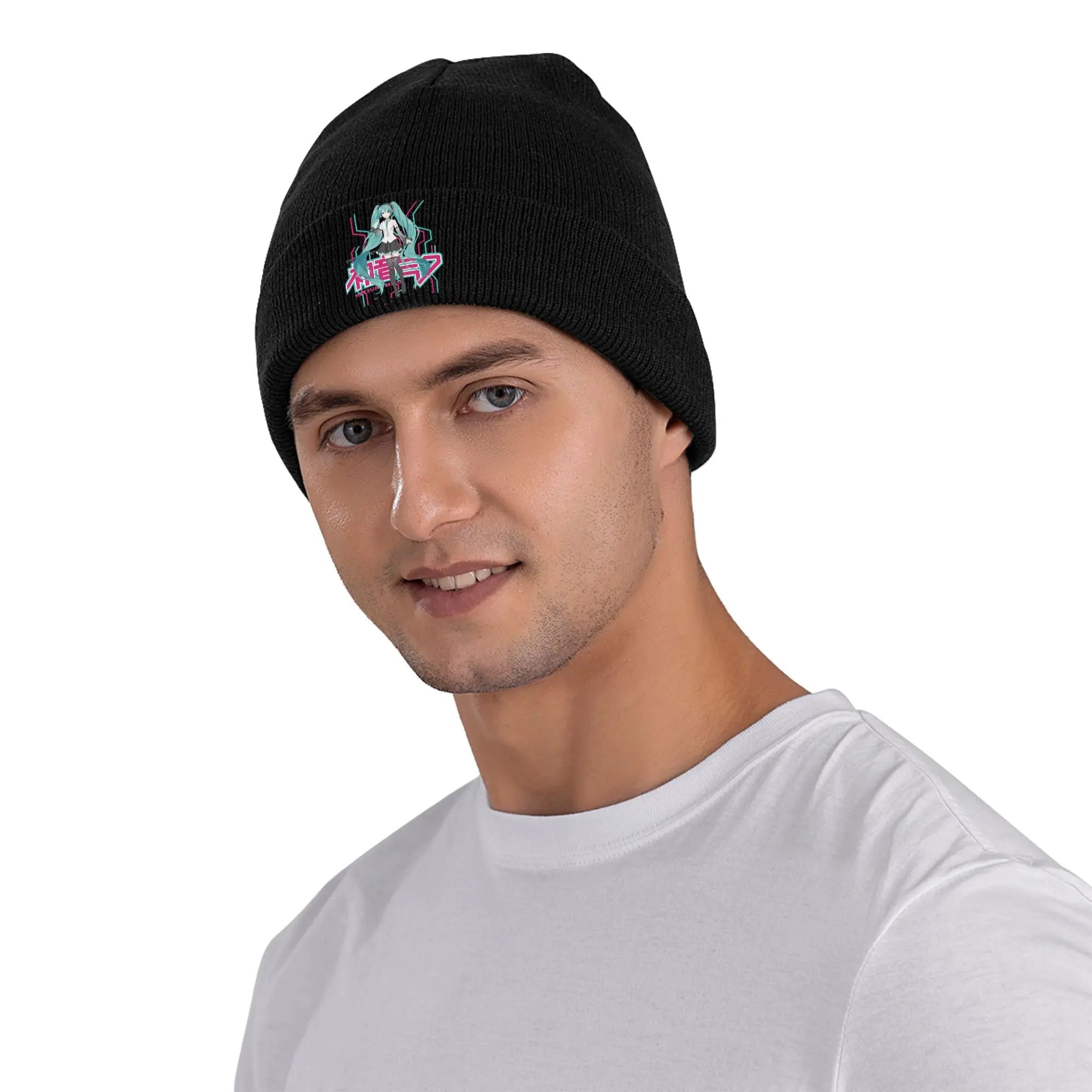 Hatsune Miku Knitted Hat Beanies Autumn Winter Hat Warm Unisex  Hip-hop  Cap Men Women Gift,