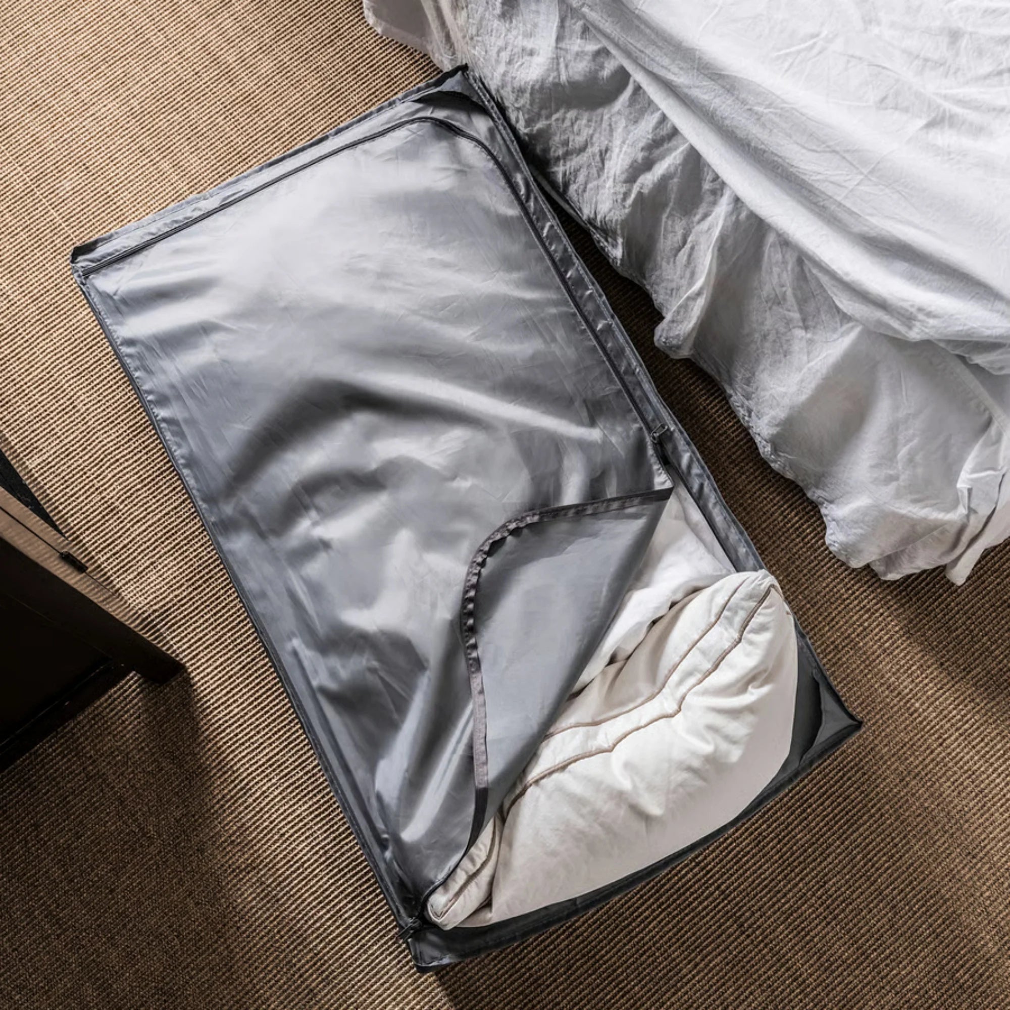 Under Bed Storage Containers, Durable Fabric, Washable, Collapsible, Under Bed Storage Bins For Clothes, Blankets, Sheets,