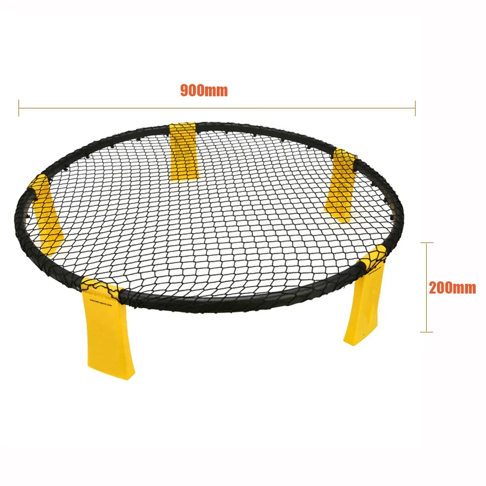 Mini Beach Volleyball Spike Game Balls Set Outdoor Team Sports Lawn Fitness Equipment Net With 3 Balls Outdoor Volleyball