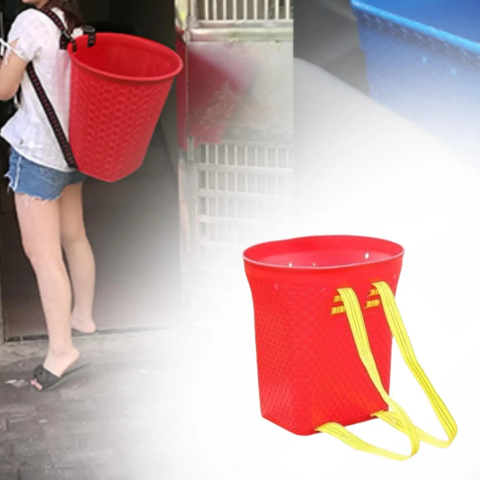 Back Basket Backpack Multipurpose Storage Basket for Hiking Fishing Camping