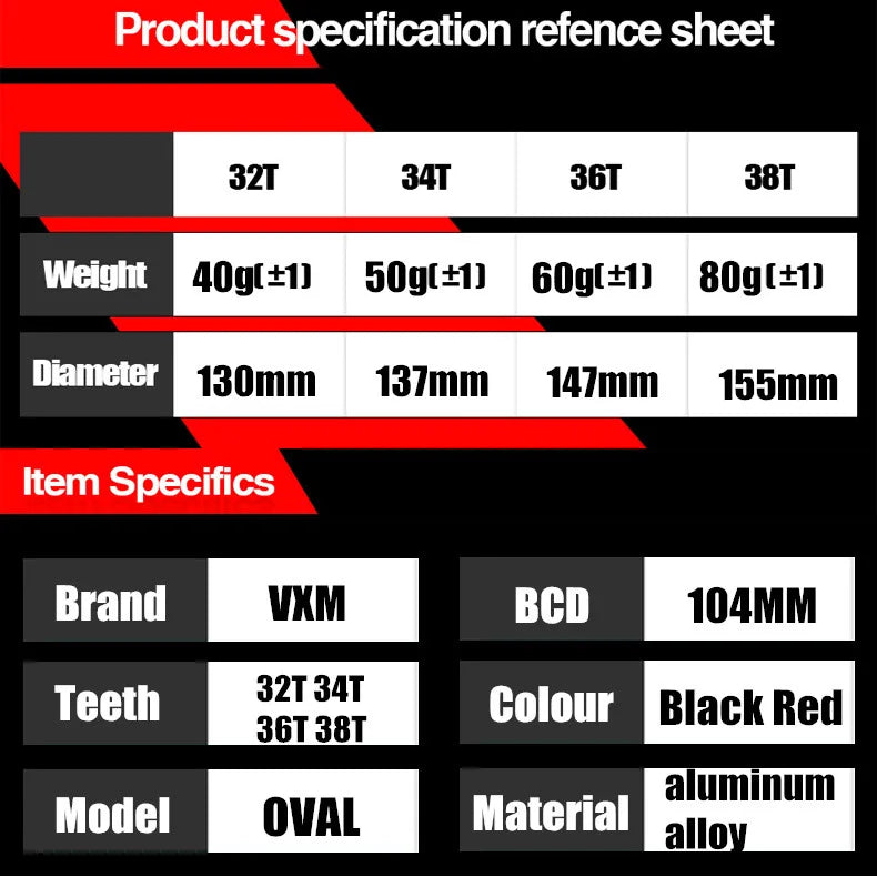 Bike 104BCD Elliptic mountain bike 32T 34T 36T 38T modified plus and minus teeth single tooth disc bycicle accesories Crank
