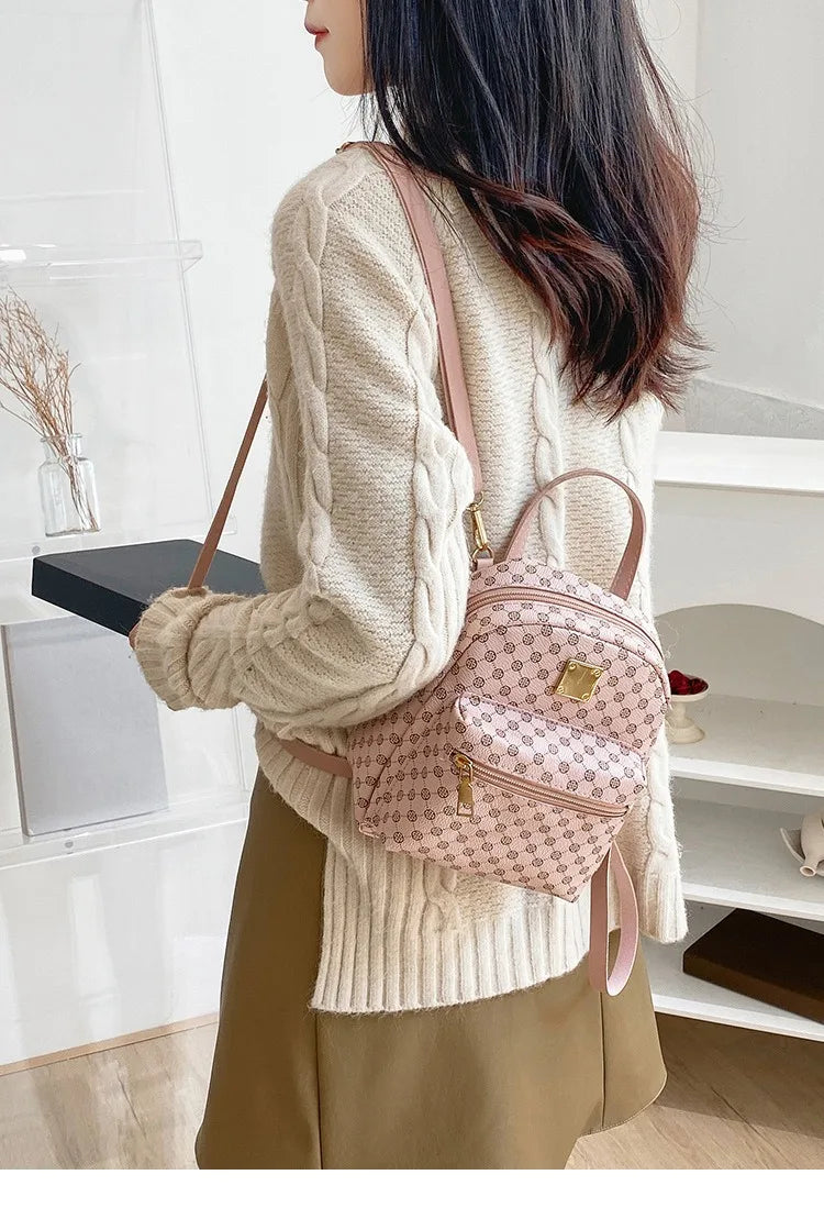 Classic Women Backpack Fashion School Bags Female Daily Shopping Girl Small Backpacks Schoolbags 2025 Ins