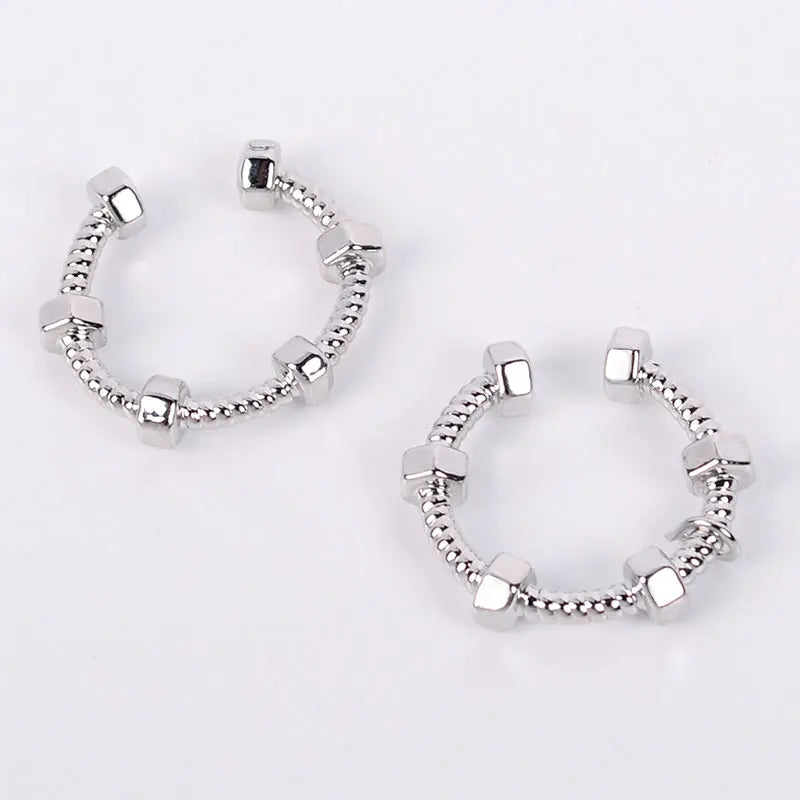 Stackable Earrings Without Ear Hole Star Wrap Clip On Earrings Earcuff for Women Ear Screen Climb Cuffs Fake Piercing One pair