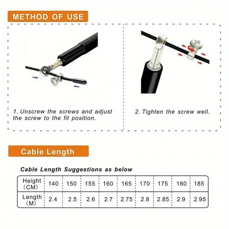 Steel Wire Skipping Rope Fitness Sports Equipment Bearings Skipping Rope Middle School Students Training Aluminum Alloy