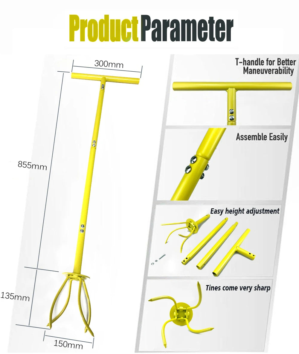 Garden Claw Tool Twist Tiller Labor-saving Soil Catcher Weeder Punch Soil Turning Tool Manual Digger