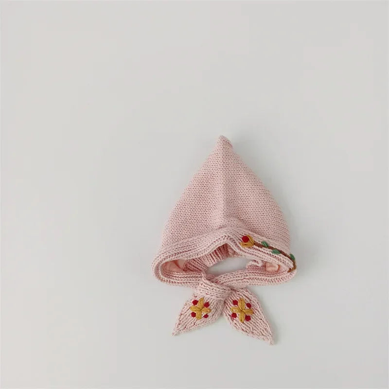 Knitted Kids' Hats for Fall and Winter - Cashmere Caps for Boys and Girls with Pointed Ears Design