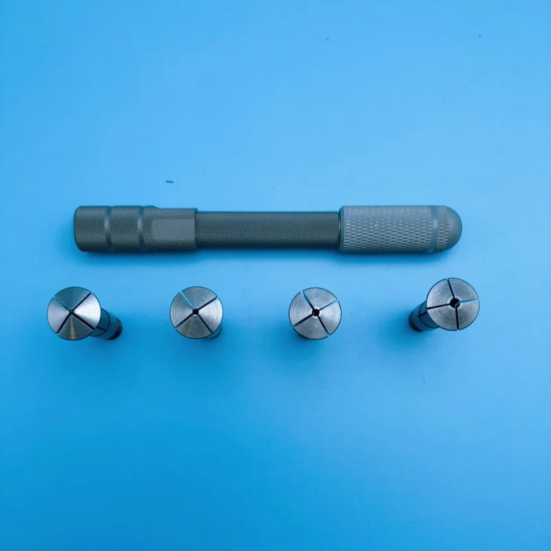 Watchmaker tools Precision grip  hold heads, gears, drill bits, and large steel wheels with 4 6104 collects