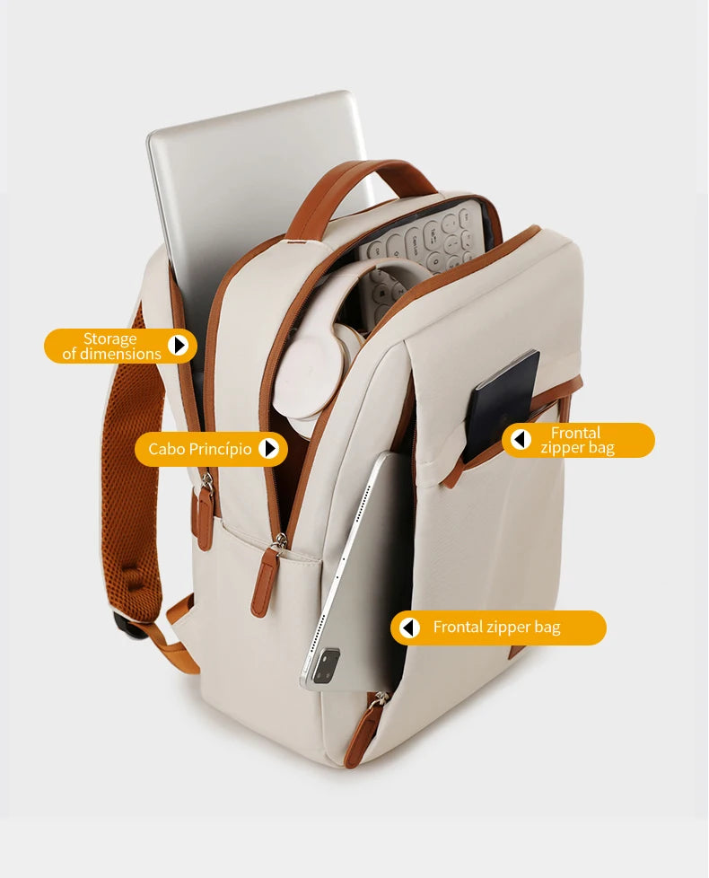 Fashionable and Simple Large-Capacity Backpack for Daily Commuting and Office Use