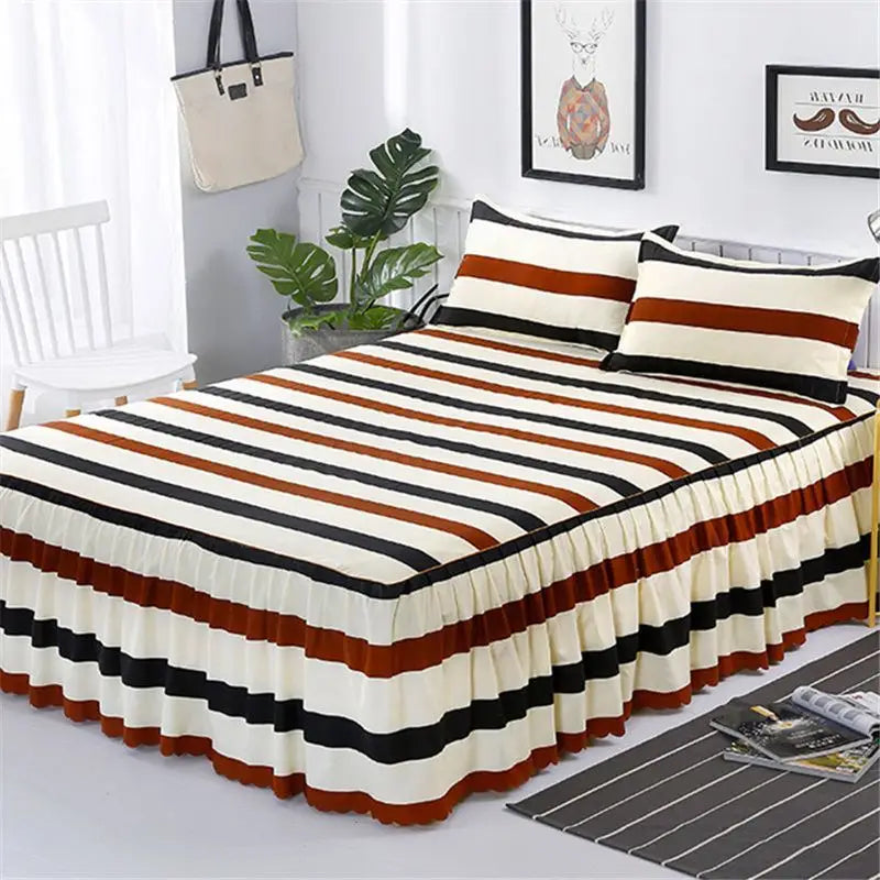 Bed Skirts Four Season Universal Skin-friendly Comfortable Protective Bedding Luxury Anti-slip Bedsheets Fashion Home Decoration