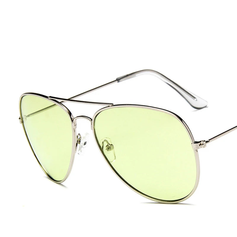 Sunglasses Men Metal Frame Sun Glasses Luxury Vintage Brand Designer Women Unisex Eyewear Blue Mirror Pilot Lunette De Soleil