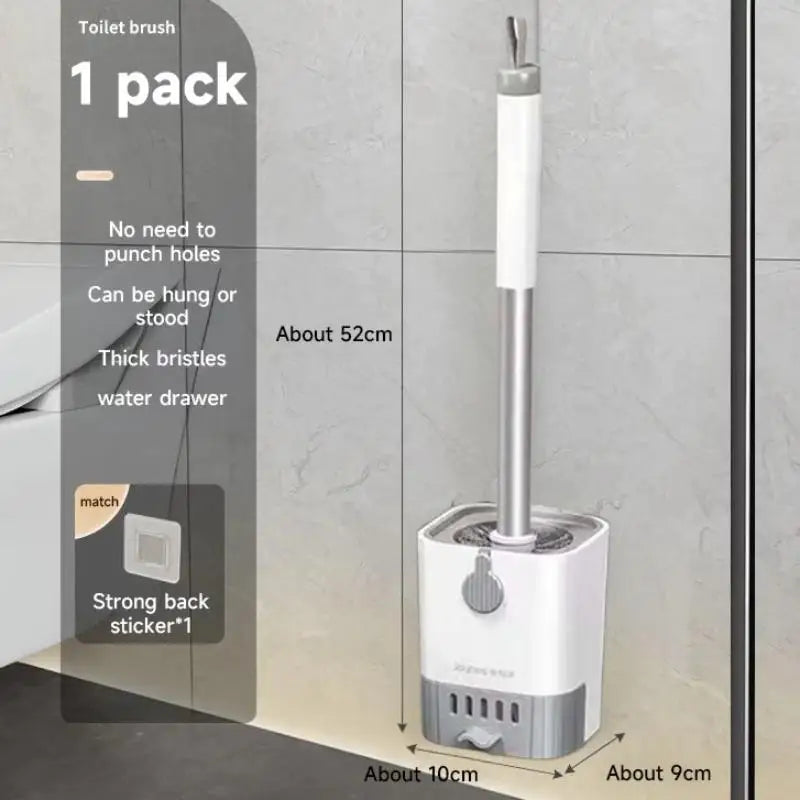 Bathroom Cleaning Made Easy with 4-In-1 Multifunctional Toilet Brush, Full 360° No Dead Corner Cleaning Set.