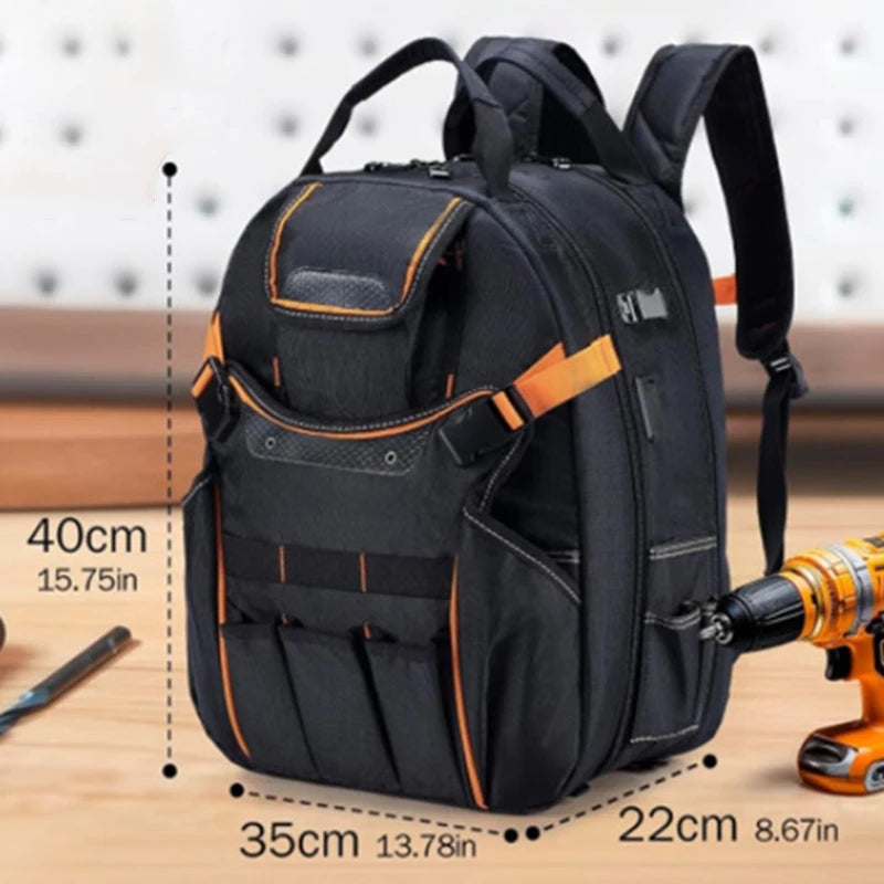 Electrician Tool Bag Professional Carpentry Complete Tools Bag Portable Waterproof Shoulder Straps Toolkit Oxford Toolkits