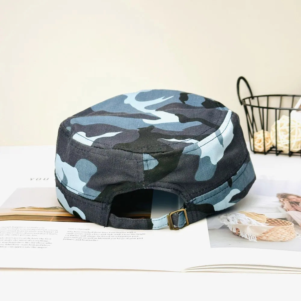Spring and Summer Simple Camouflage Hats for Men and Women Outdoor Camping Fashion Versatile Hats Casual Hats Flat Top Hats