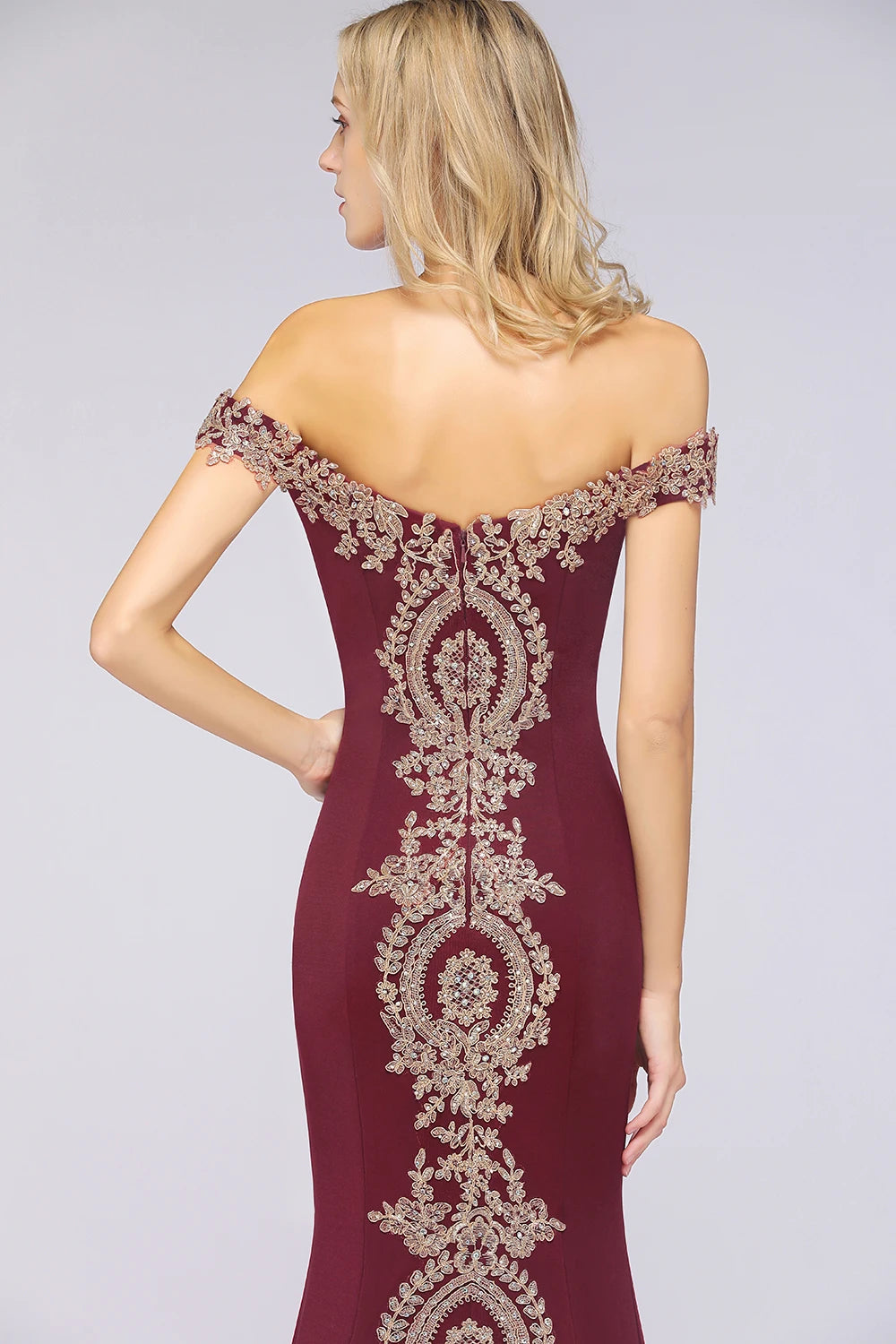 Women Evening Dresses Evening Prom Formal Gowns Wedding Party Long Dress Lace Applique Off Shoulder Dresses Gala