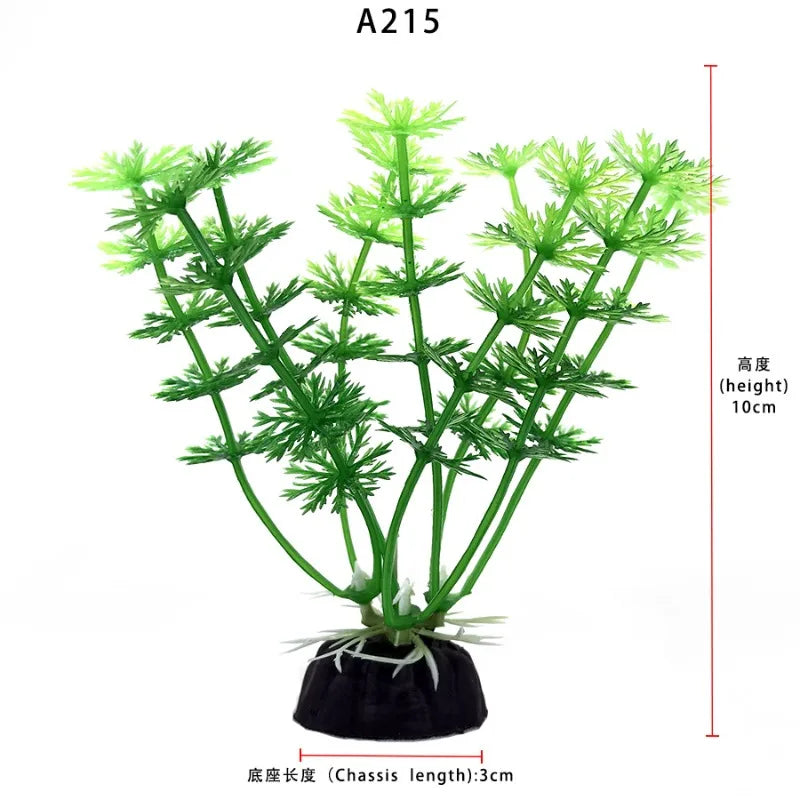 Aquarium Decorations Simulated Aquatic Plants Fish Tank Landscaping Plastic Seagrass Ornaments for Aquatic Pet Supplies