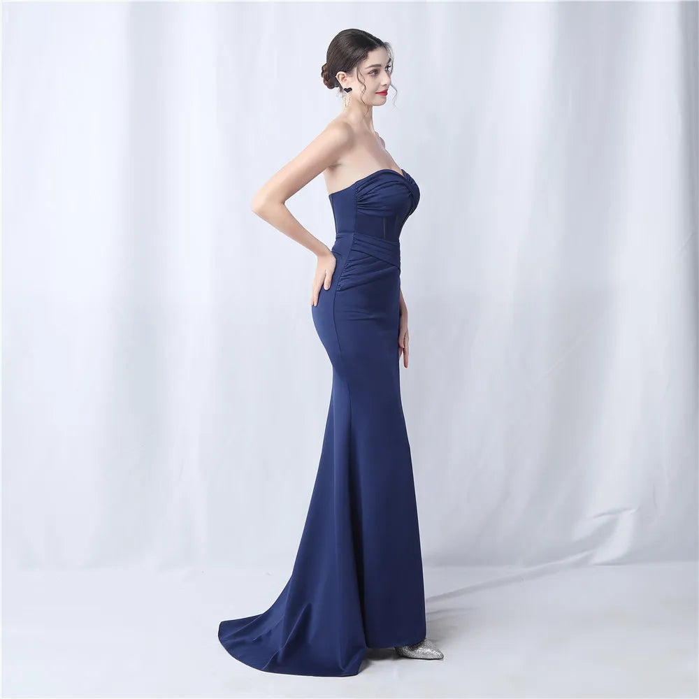 Formal Dresses for Special Events Satin Evening Dress Luxury Woman Party Occasion Long Event Elegant Women Luxurious Mermaid