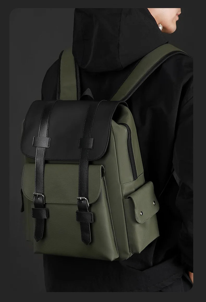 New Fashionable Backpack, Trendy Simple Casual Bag, Solid Color Business Travel Bag, Large Capacity Laptop Bag, Unisex Student School Bag, Multi-Functional Storage Bag