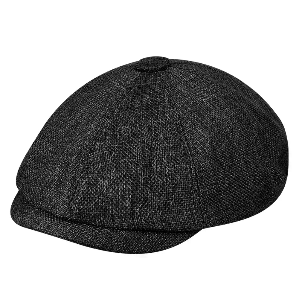 Hat Men Beret Cabbie Driving Hunting Caps Vintage Tweed Blinders Berets Flat Peaked Cap Street Hats for Men Women