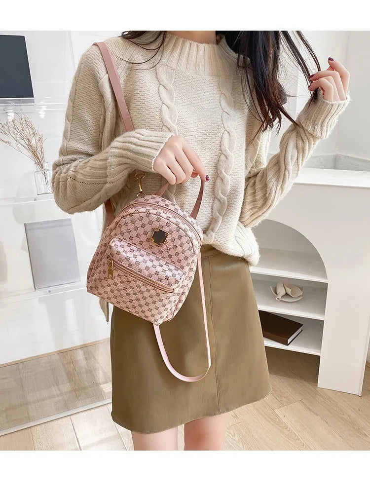 Classic Women Backpack Fashion School Bags Female Daily Shopping Girl Small Backpacks Schoolbags 2025 Ins