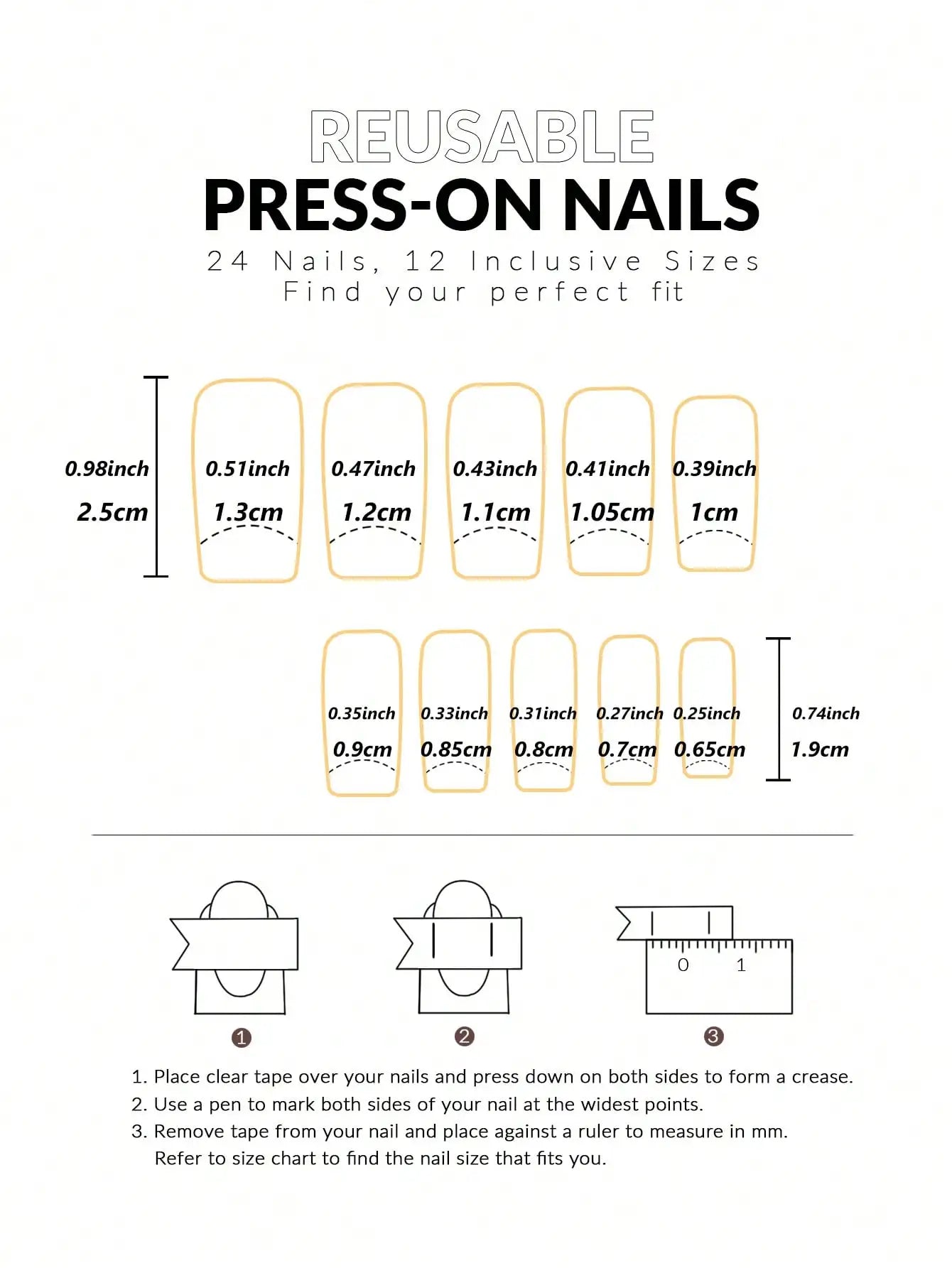 24pcs/set short square fake nails for women cute bride heart white french tips faux ongles y2k press on false nail supplies