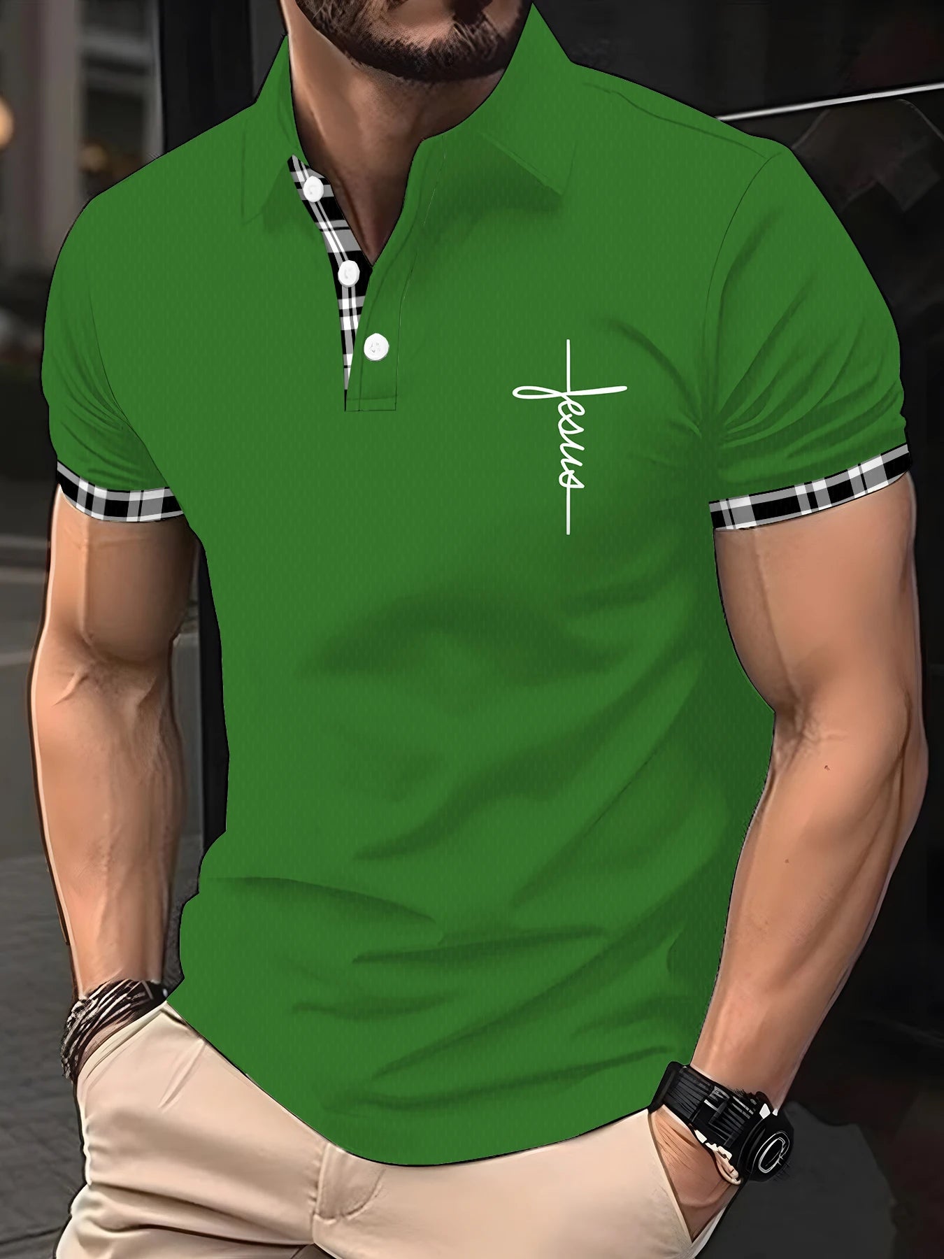 T-Shirts For Men Polo Shirt Long Sleeve Men's Clothing Lapel Business Casual Daily Wear Print Buttons Spring Fall Winter