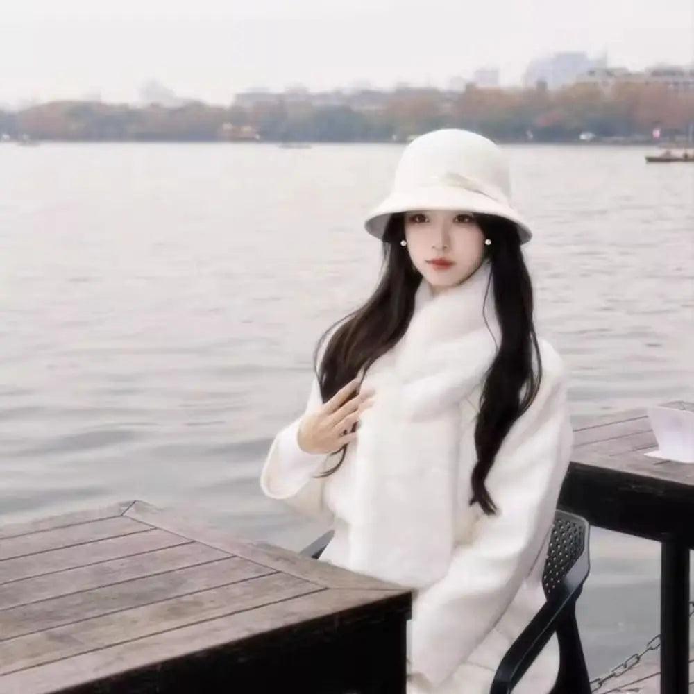 Vintage Hepburnesque Felt Formal Hat Panama Cap Wealthy Heiress Style Bowknot Bucket Hat British Style Ladies