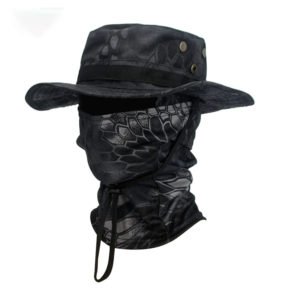 Sun Hats for Men Women Bucket Hat  UV Protection Boonie Hat for Safari Fishing Hiking Garden Black CP Beach