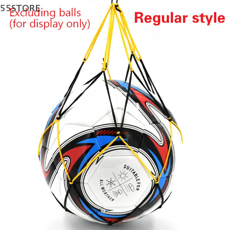 Football Net Bag Nylon Bold Storage Single Ball Carry Portable Equipment Outdoor Sports Soccer Basketball Volleyball